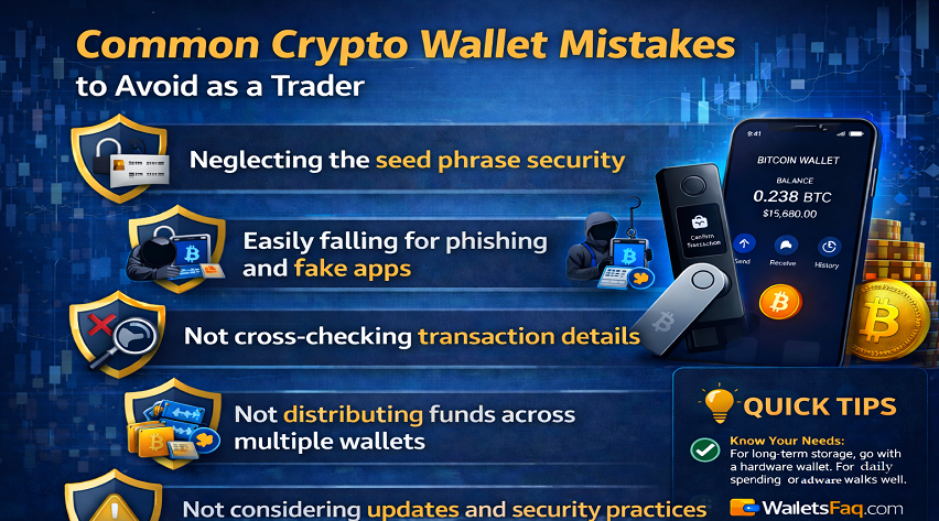Common crypto wallet mistakes to avoid as a trader